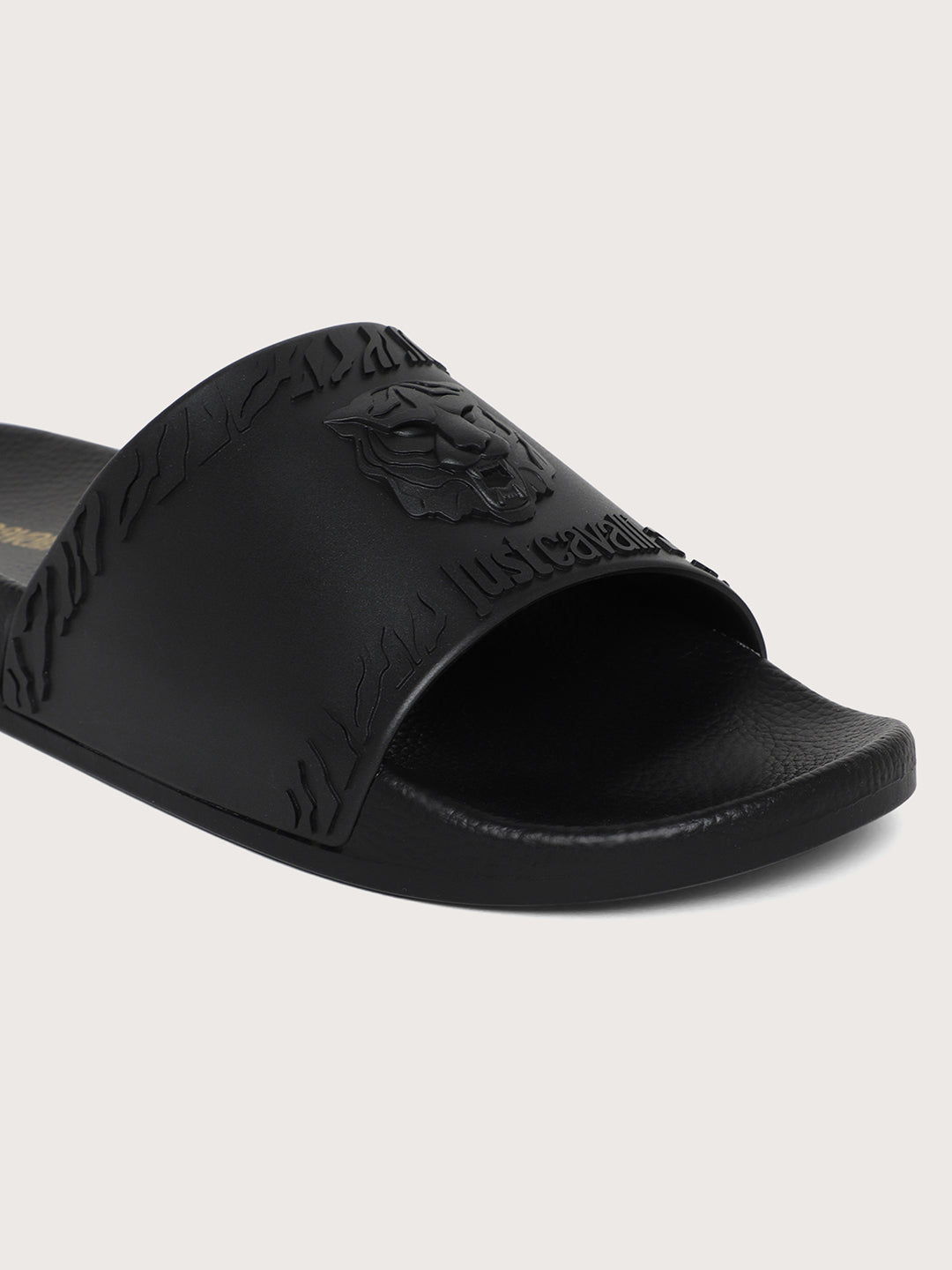 Just Cavalli Men Black Sliders