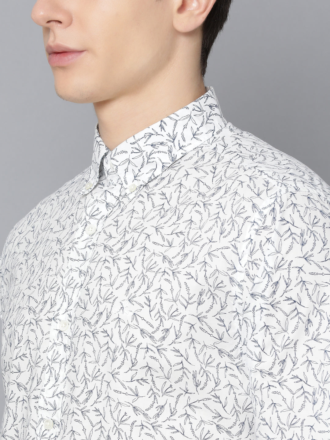 Gant White Printed Regular Fit Shirt
