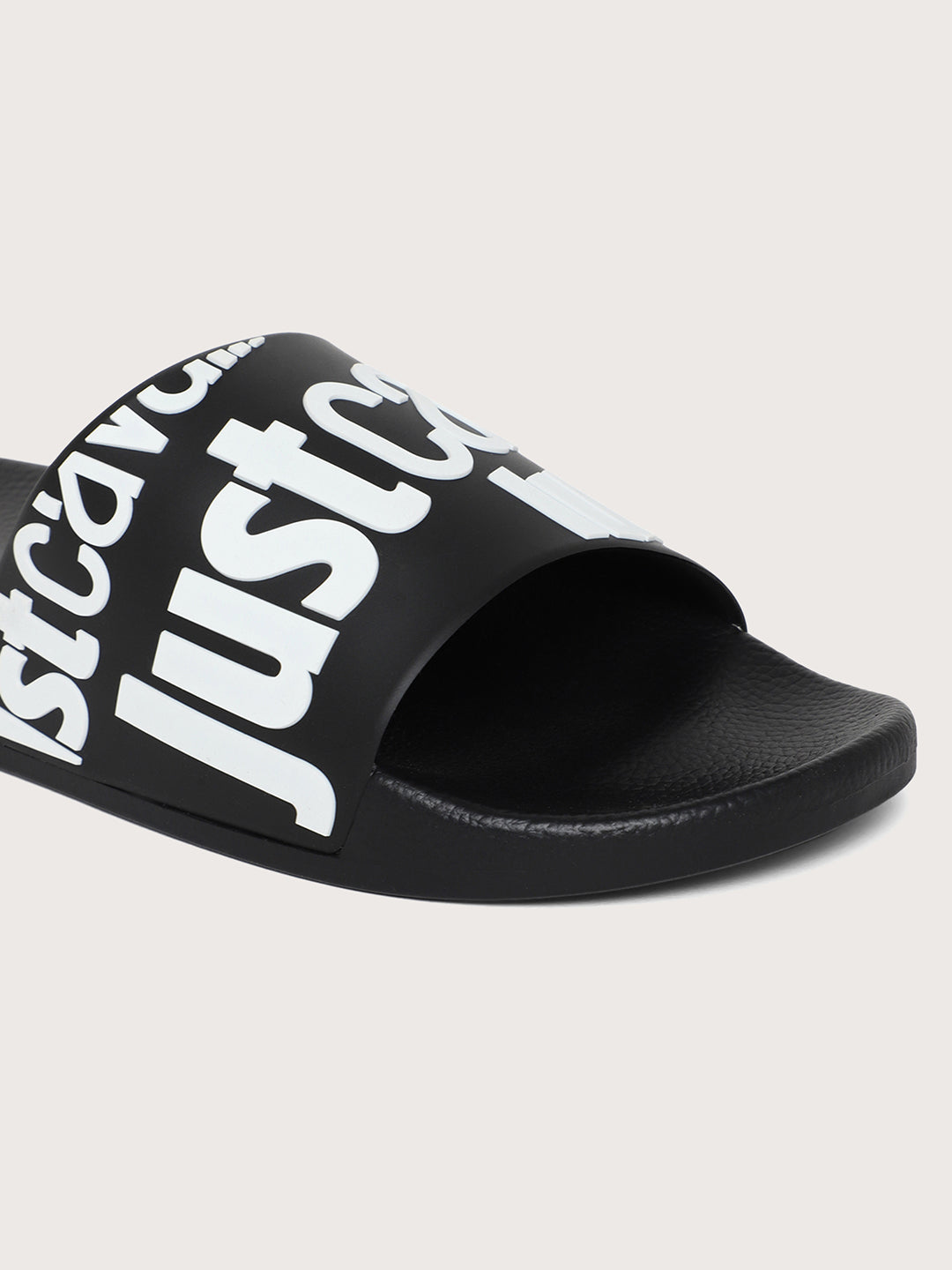 Just Cavalli Men Black Sliders