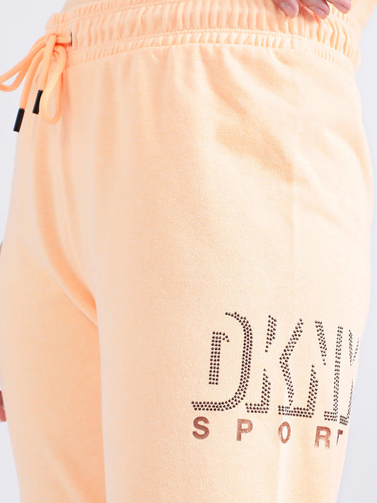 DKNY Women Peach Solid Regular Fit Sweatpant