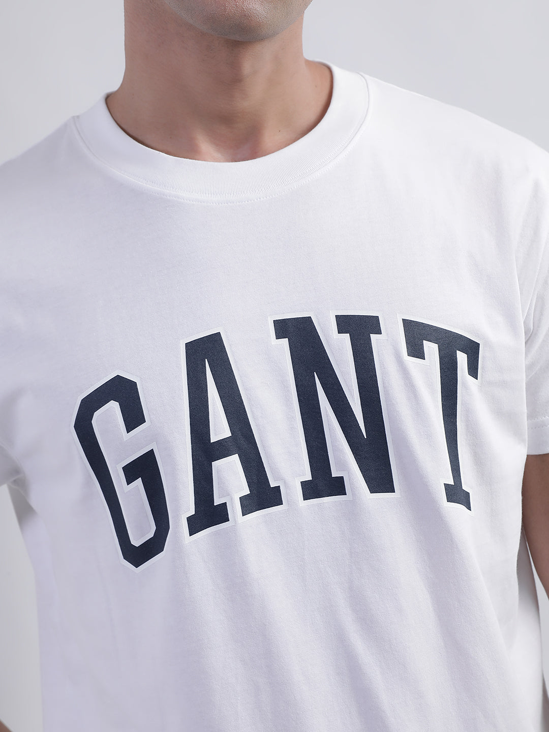 Gant White Logo Regular Fit T-Shirt