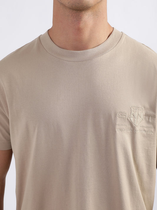 Gant Beige Regular Fit T-Shirt