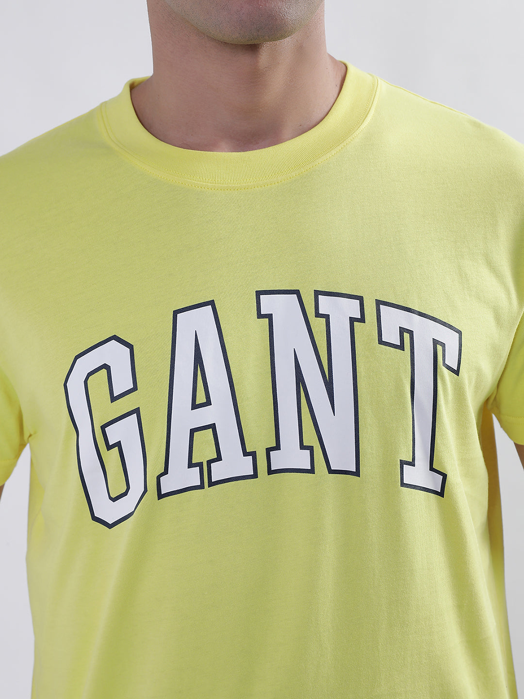 Gant Yellow Logo Regular Fit T-Shirt