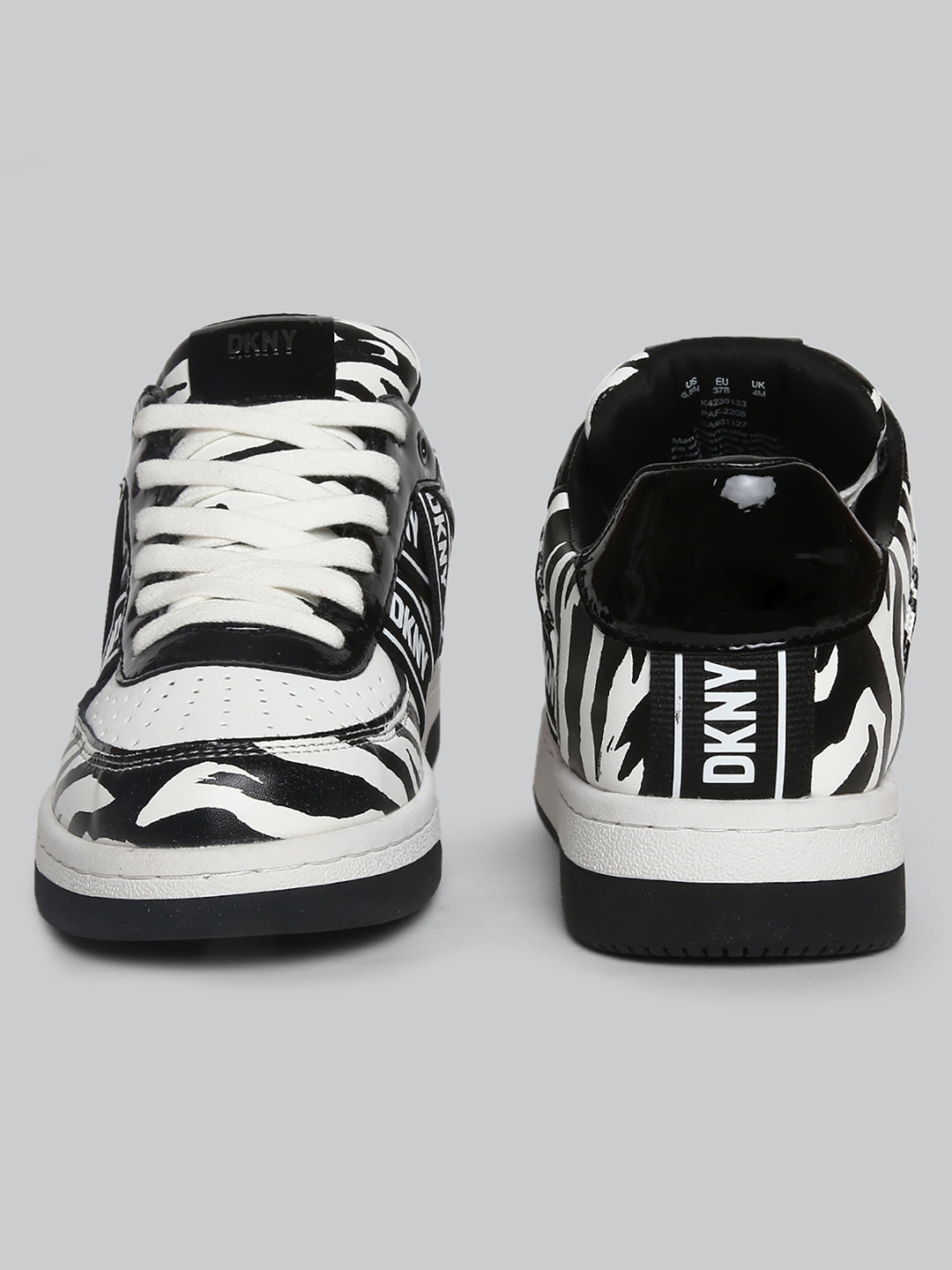 DKNY Women White & Black Sneakers