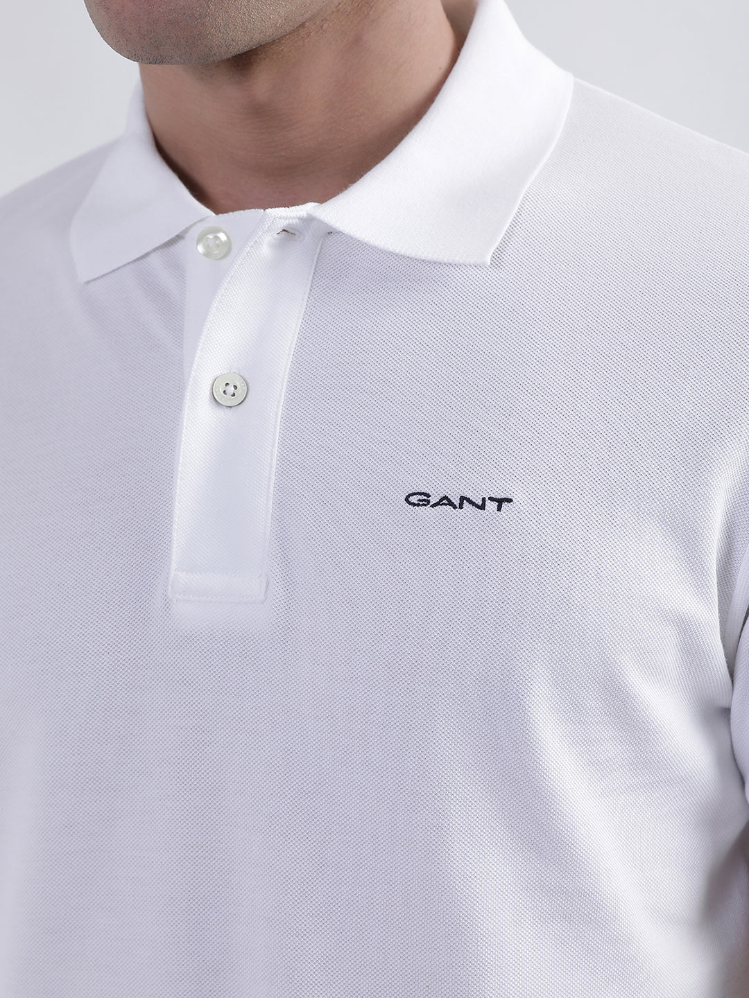 Gant White Regular Fit Polo T-Shirt