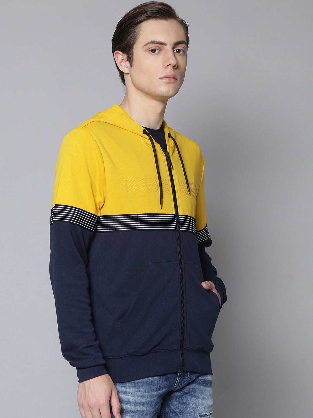 Antony Morato Men Yellow Solid Hooded Sweatshirt