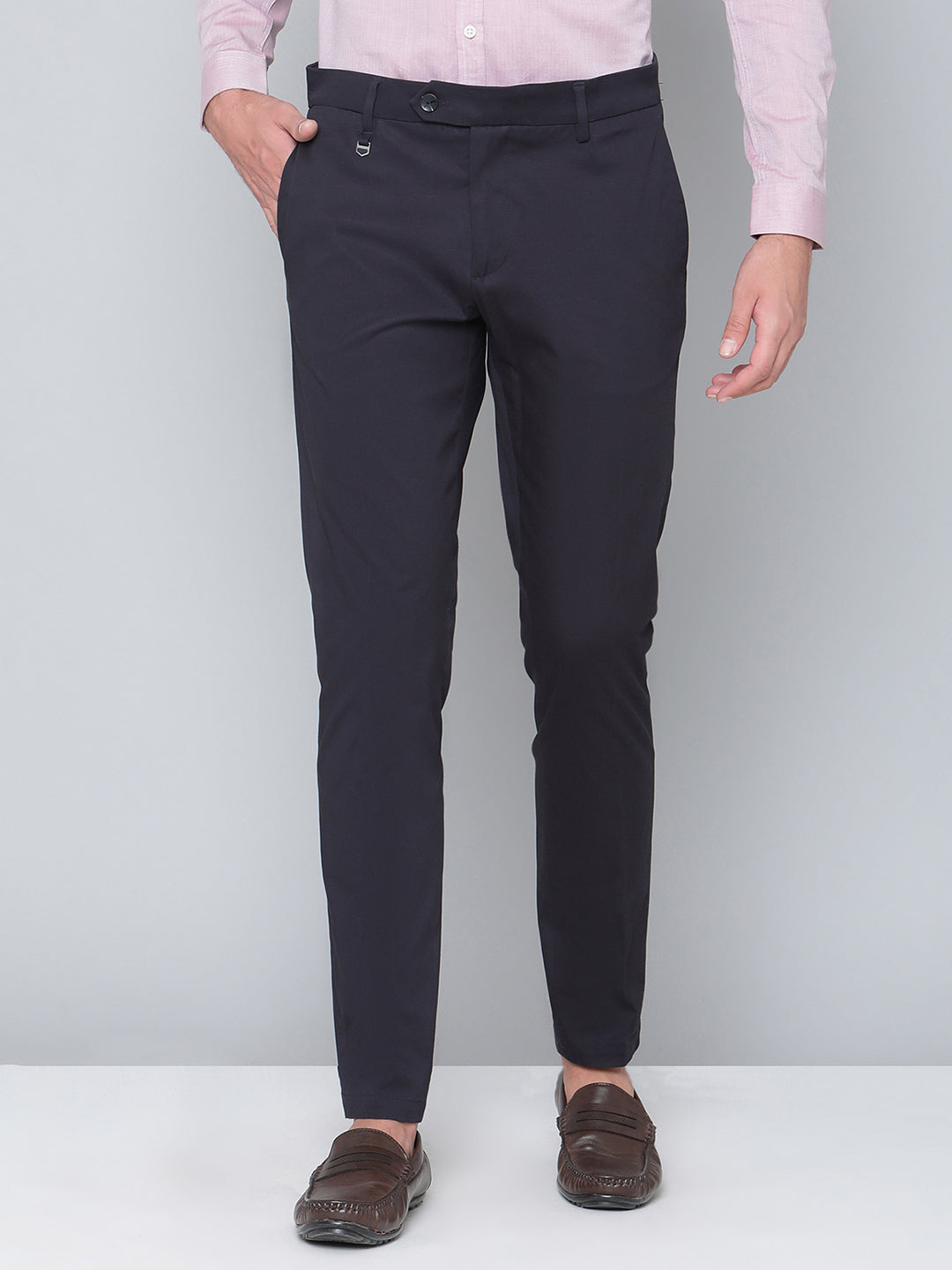 Antony Morato Men Blue Solid Skinny Fit Trouser