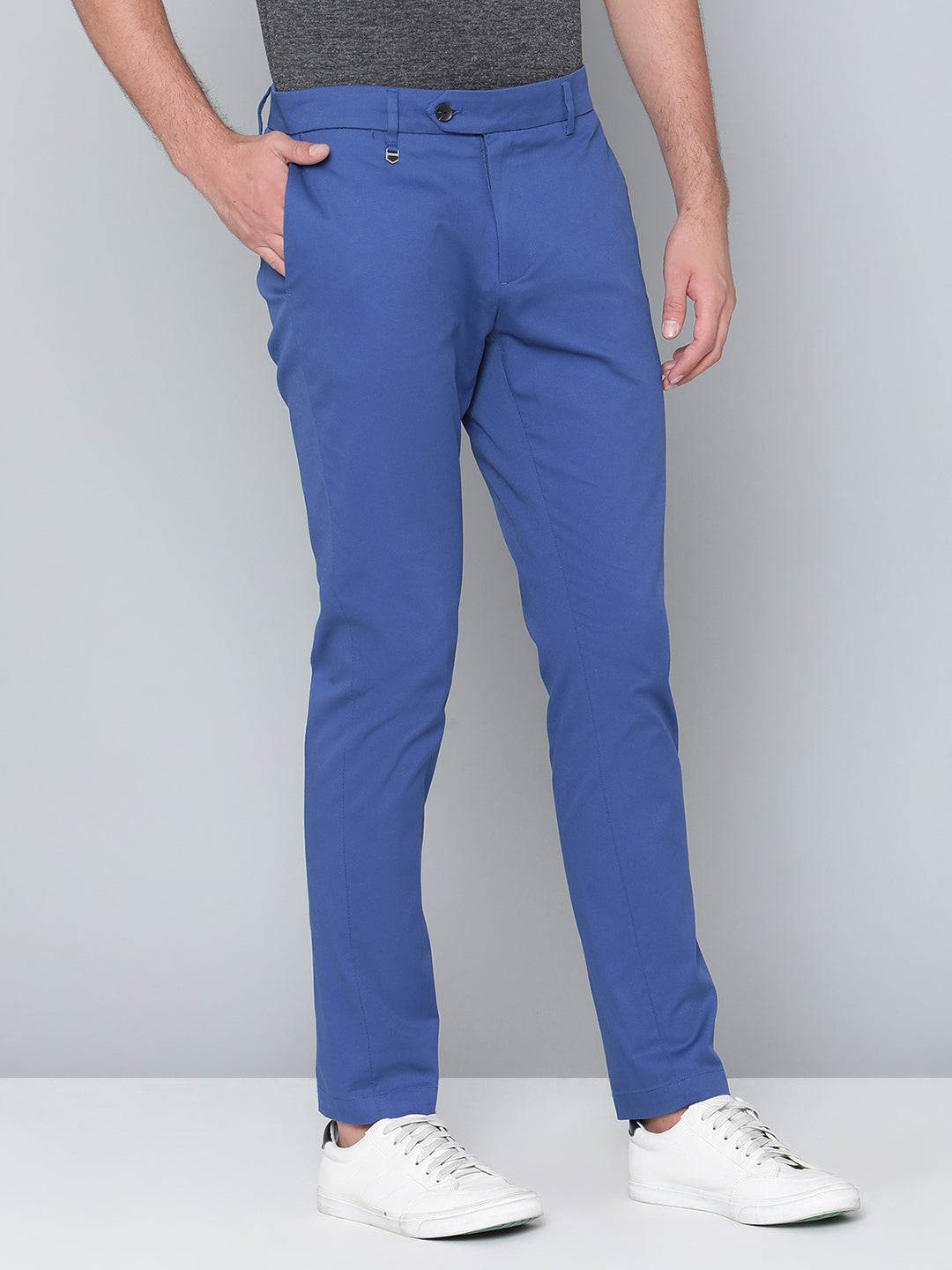 Antony Morato Men Blue Solid Skinny Fit Trouser