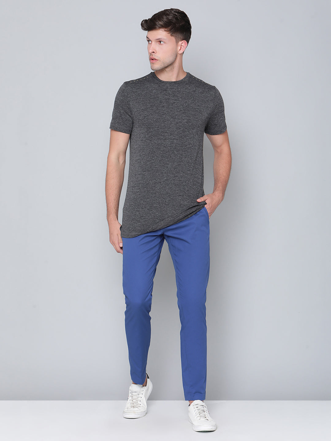Antony Morato Men Blue Solid Skinny Fit Trouser
