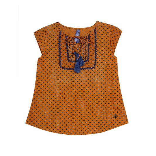 Blue Giraffe Girls Top