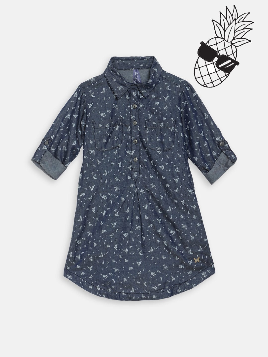 Blue Giraffe Girls Dress