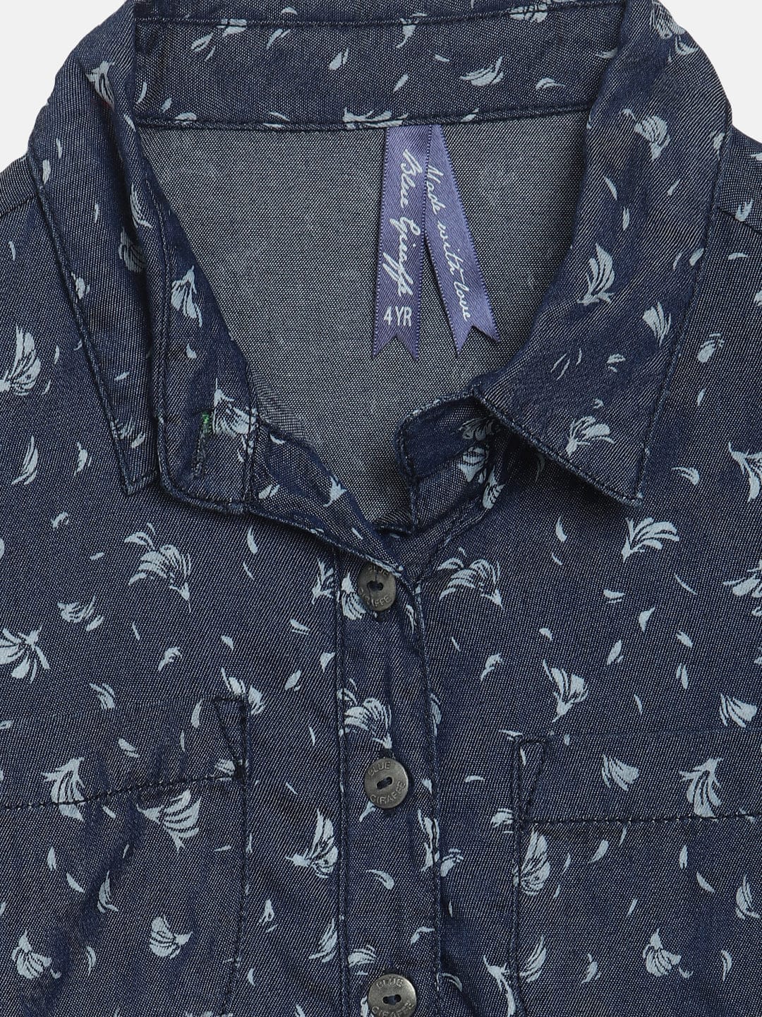 Blue Giraffe Girls Dress