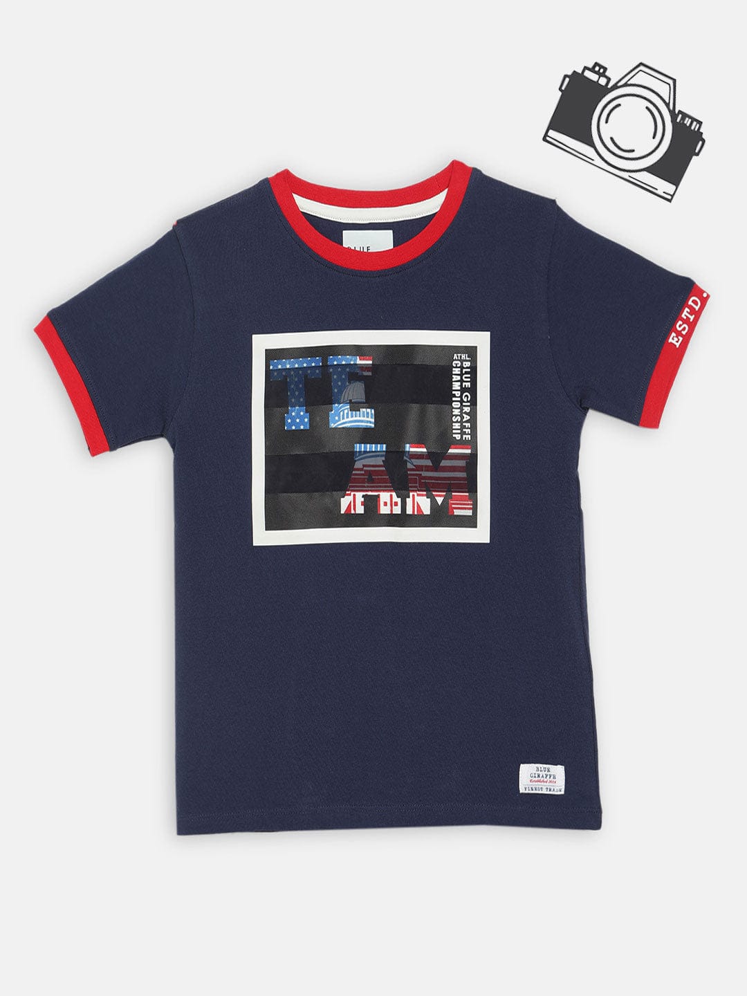 Blue Giraffe Boys Tshirt