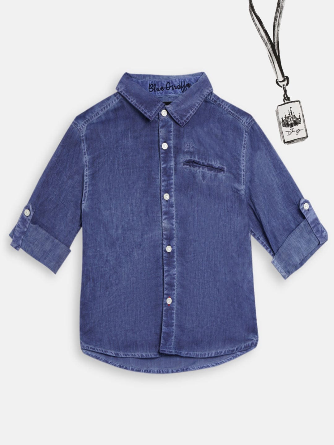 Blue Giraffe Boys Shirt