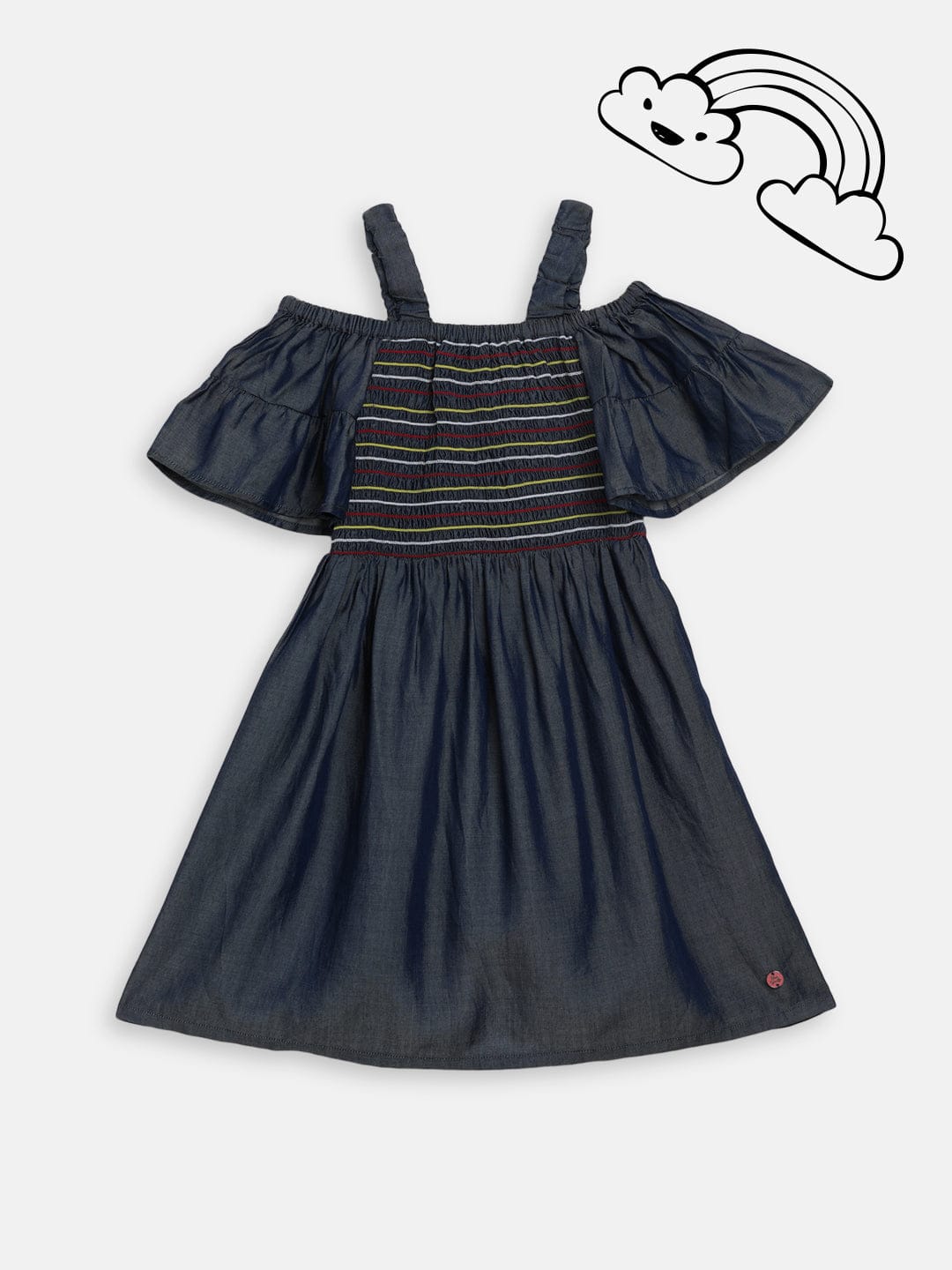 Blue Giraffe Girls Dress