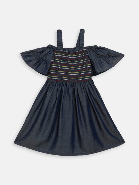Blue Giraffe Girls Dress