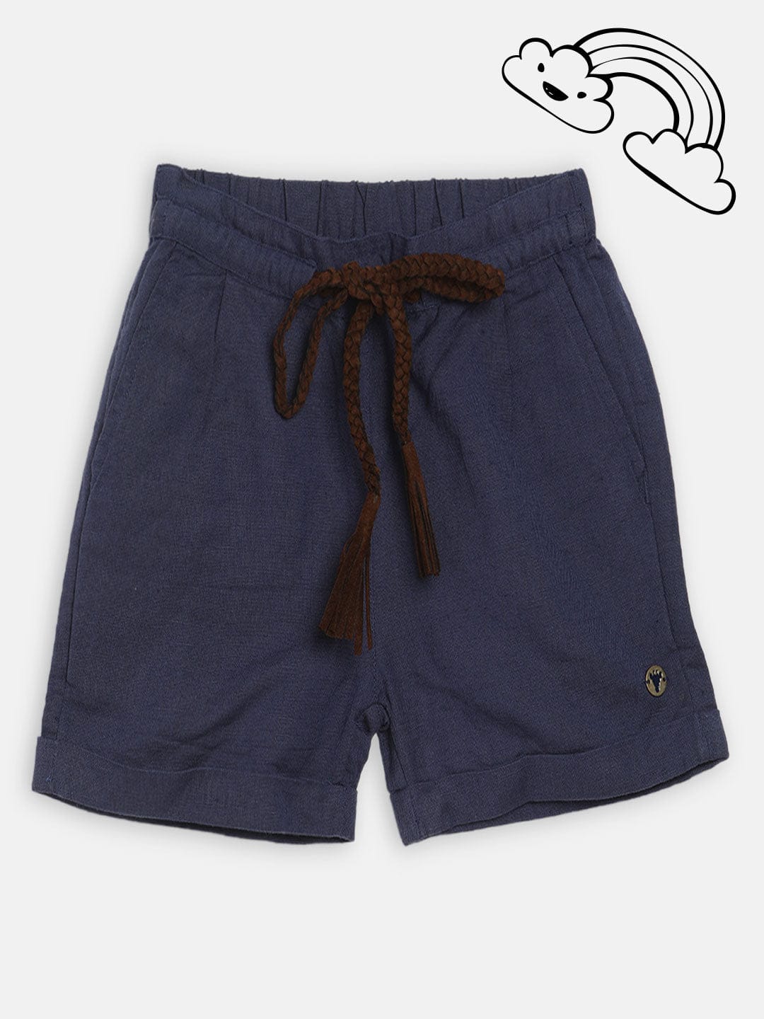 Blue Giraffe Girls Shorts