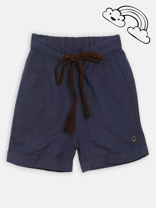 Blue Giraffe Girls Shorts