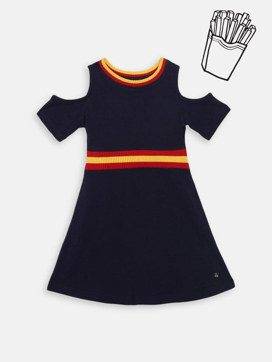 Blue Giraffe Girls Dress