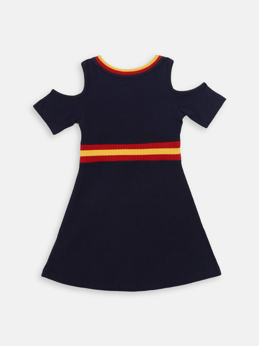Blue Giraffe Girls Dress