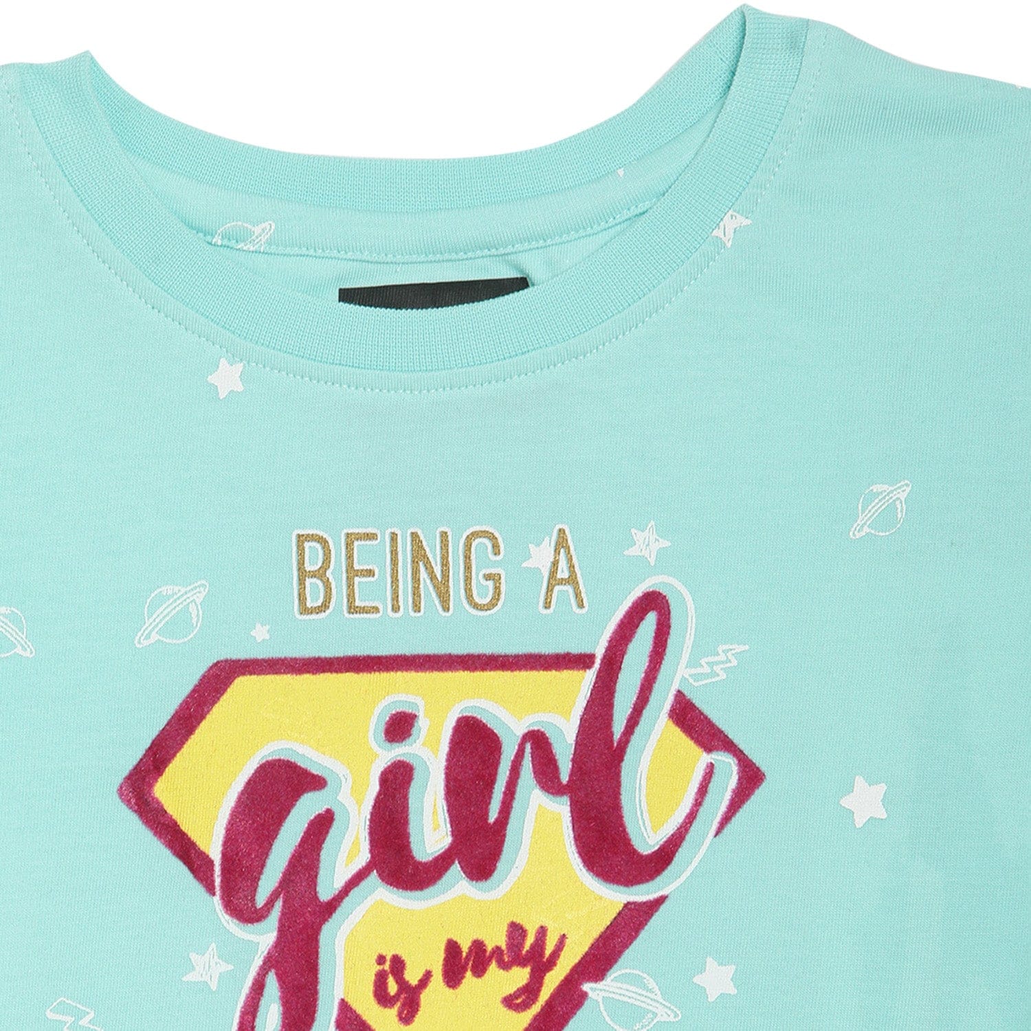 Blue Giraffe Girls Tshirt