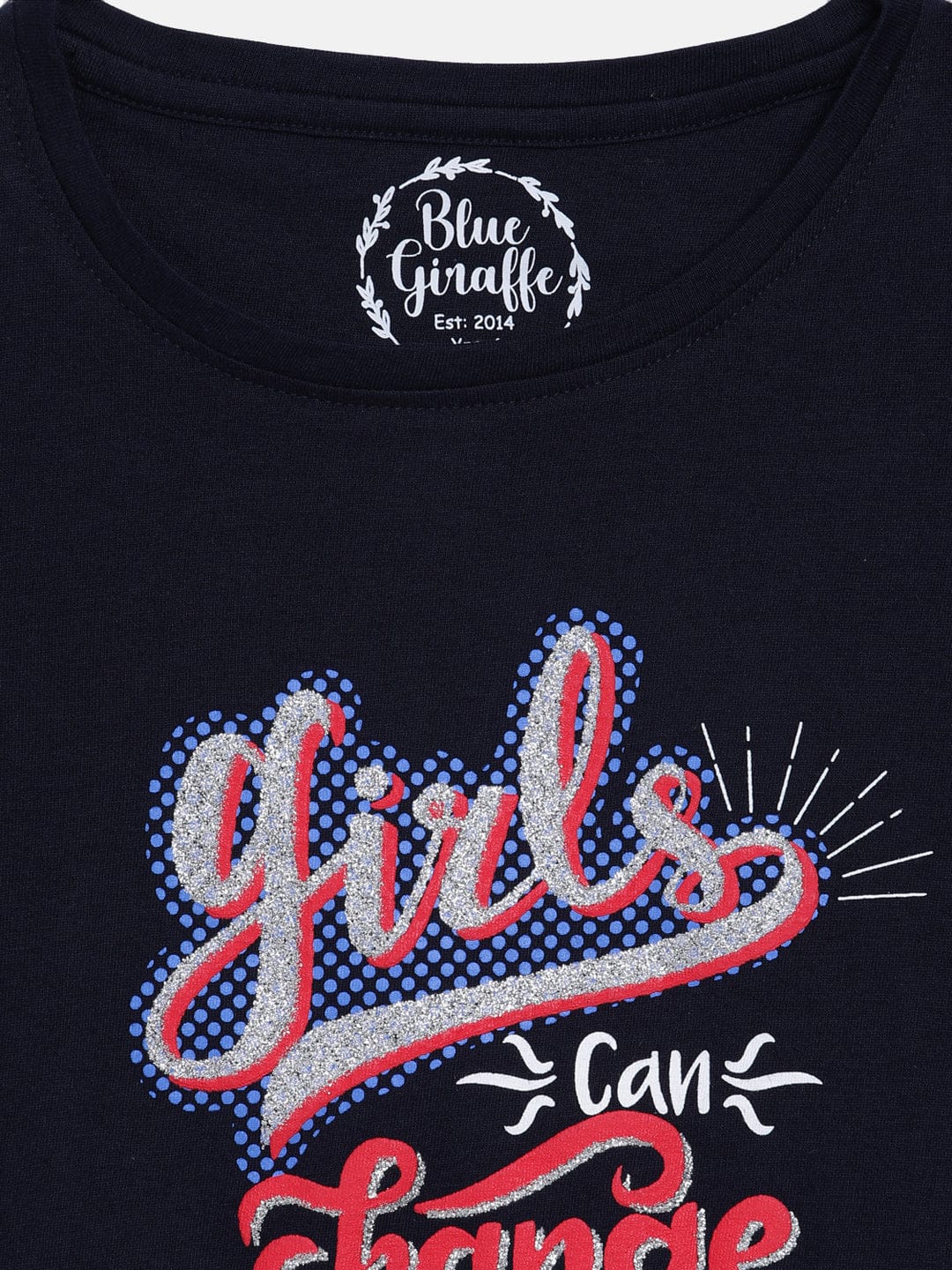 Blue Giraffe Girls Tshirt