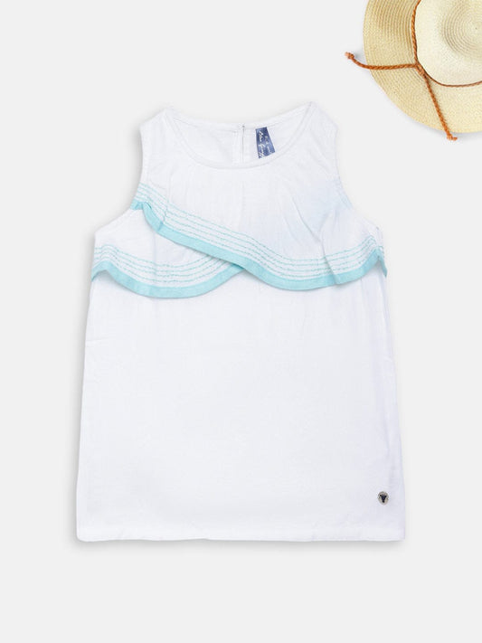 Blue Giraffe Girls Top