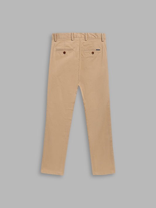Gant Boys Brown Solid Slim Fit Trouser