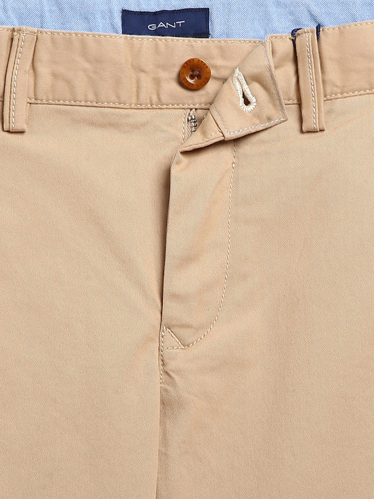 Gant Boys Brown Solid Slim Fit Trouser