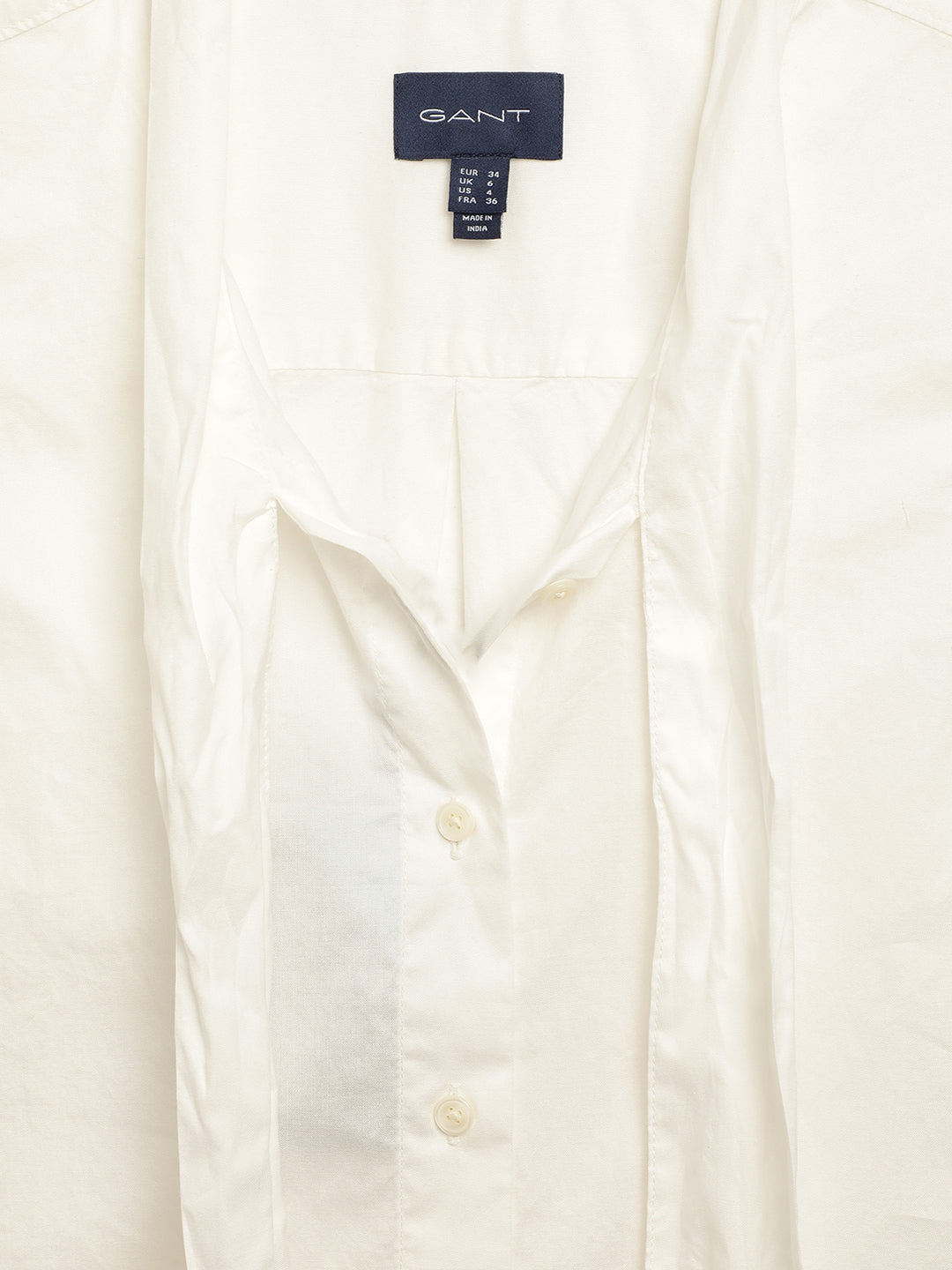 Gant White Gmt Washed Oxford Regular Fit Bow Shirt