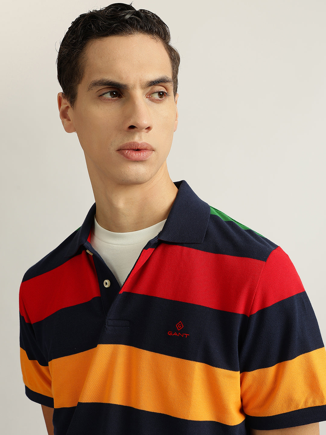 Gant Multi Striped Regular Fit Polo T-Shirt