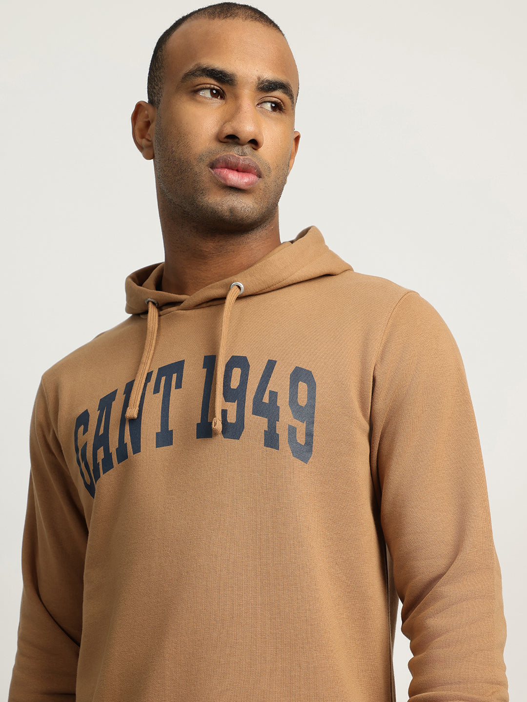 Gant Men Red Solid Hooded Sweatshirt