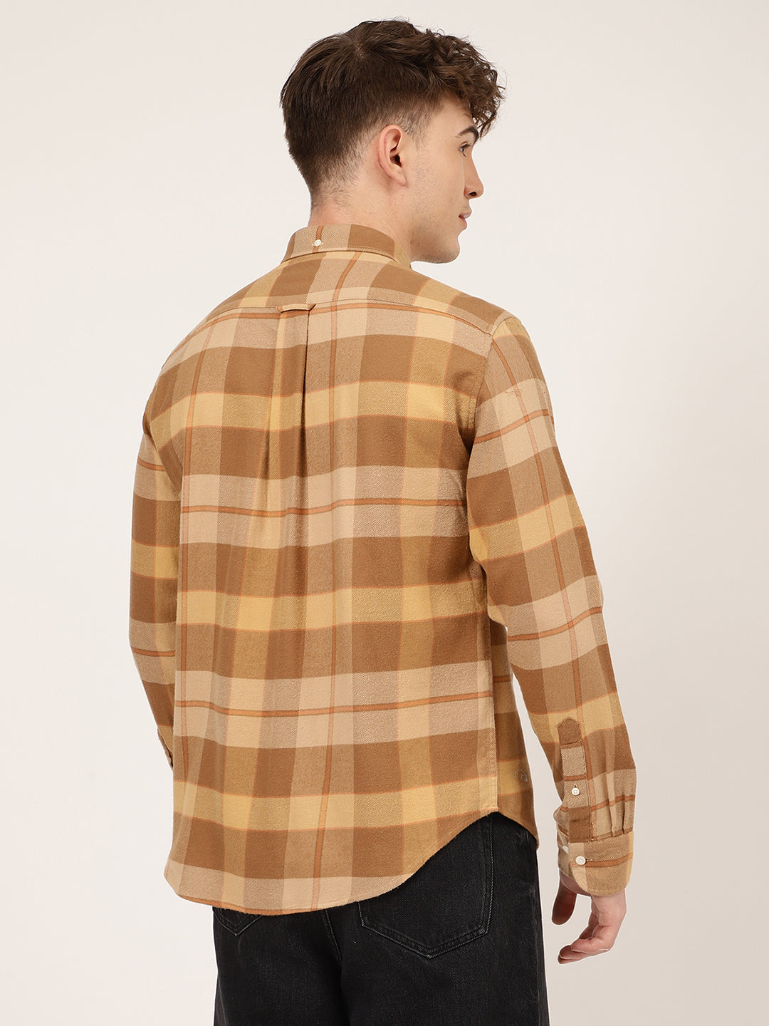 Gant Brown Checked Regular Fit Shirt