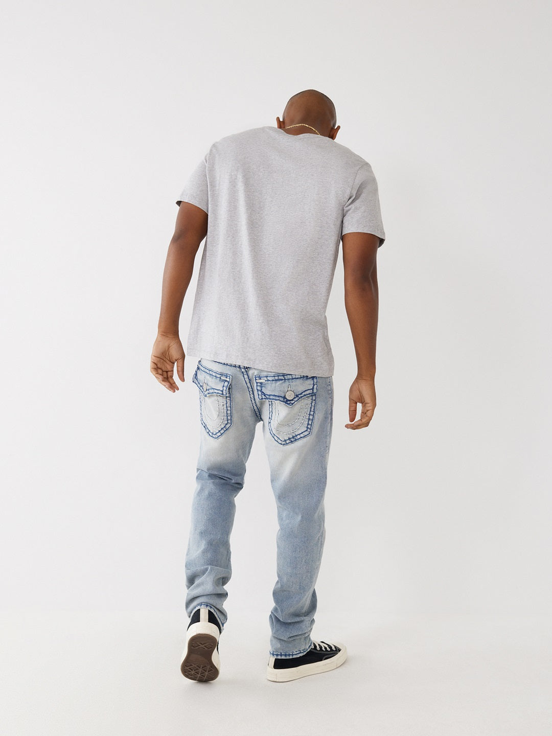 Shop True Religion Men Blue Washed Skinny Fit Jeans Online