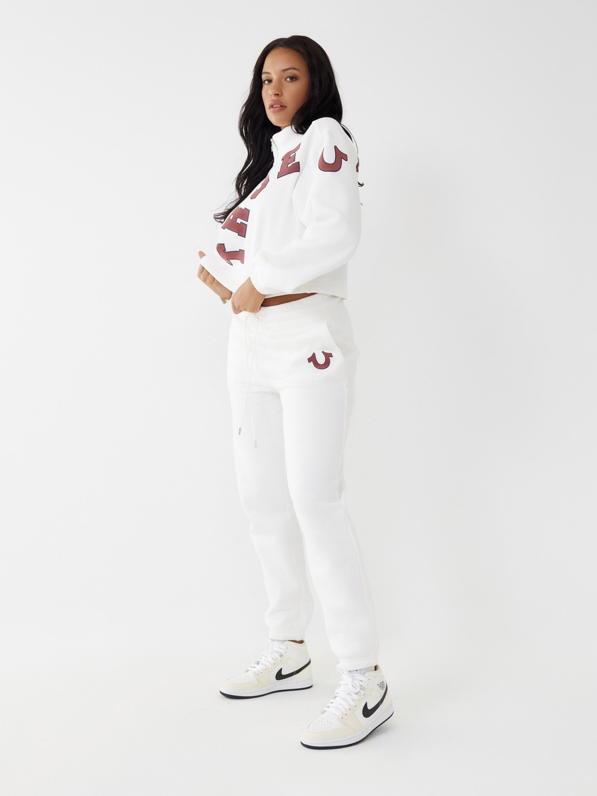 True Religion White Regular Fit Joggers