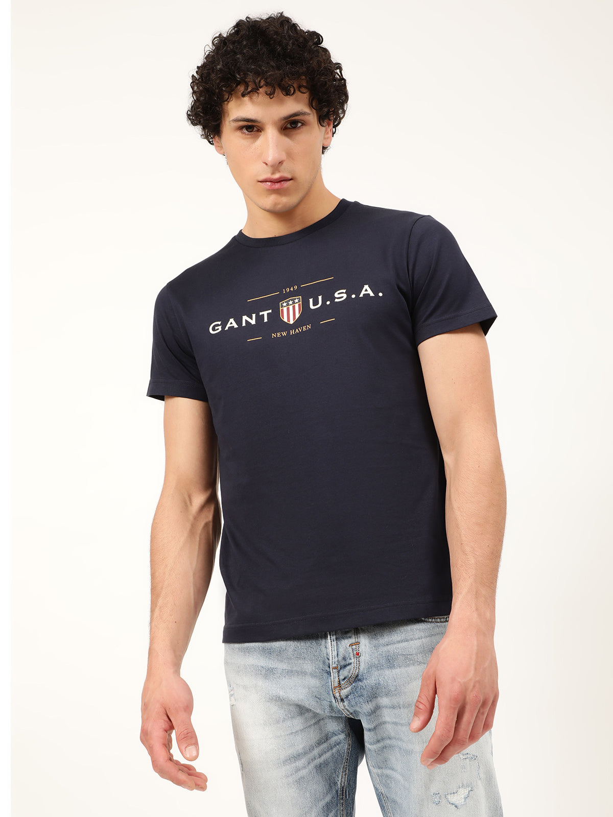 Gant Blue Logo Regular Fit T-Shirt