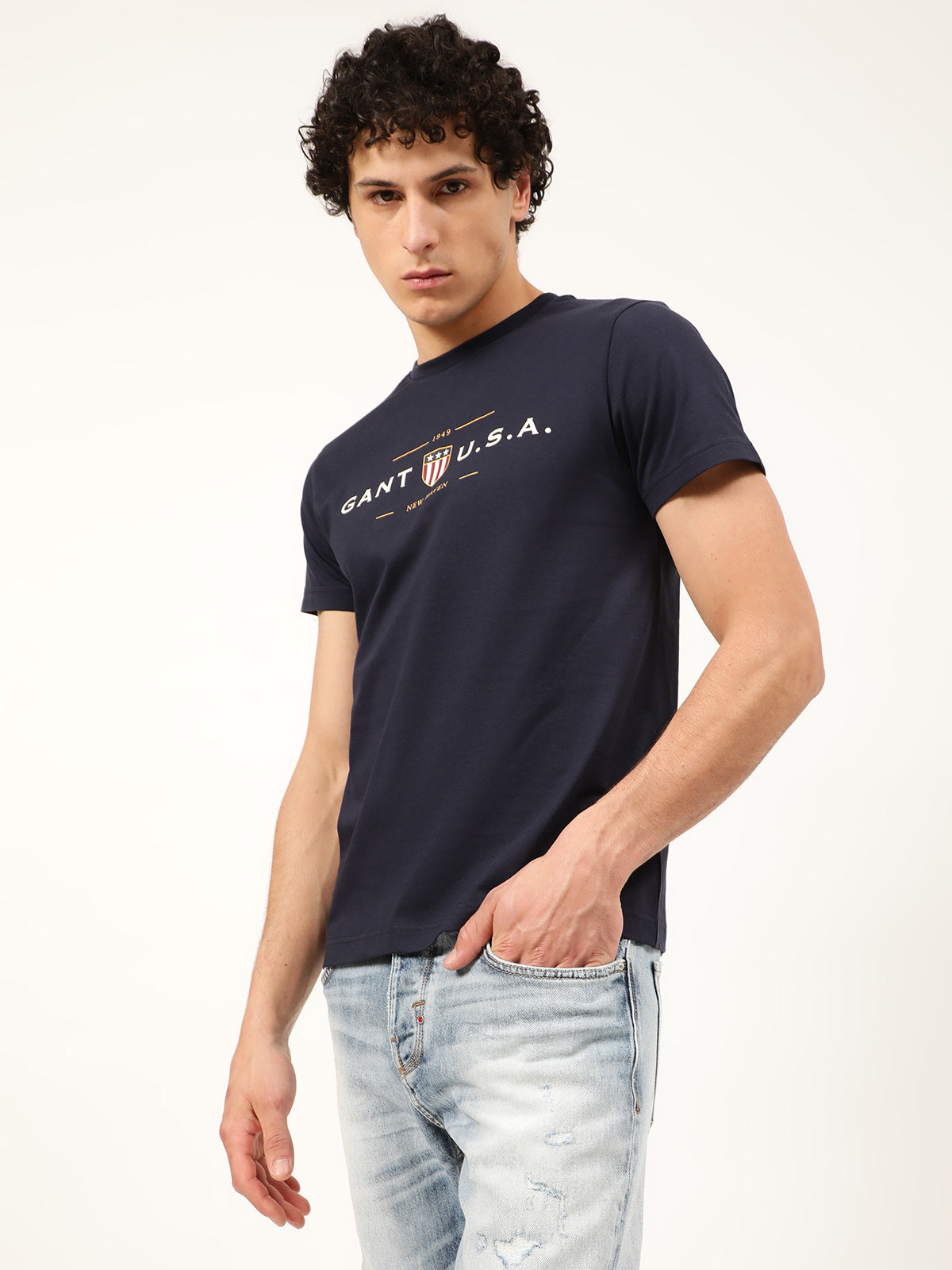 Gant Blue Logo Regular Fit T-Shirt