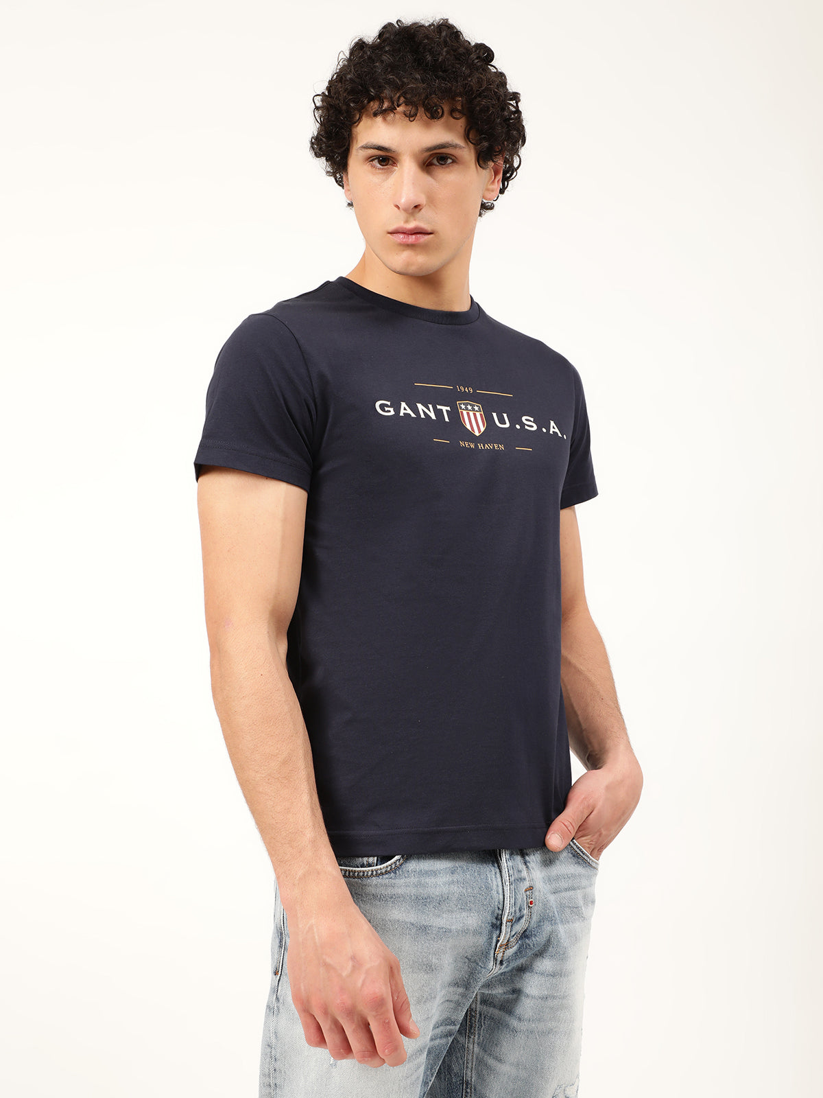 Gant Blue Logo Regular Fit T-Shirt