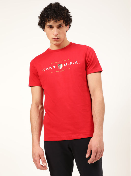 Gant Red Logo Regular Fit T-Shirt