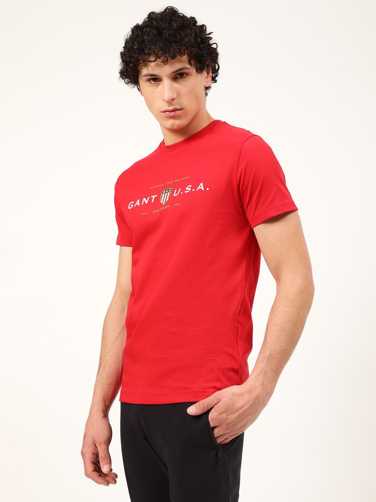 Gant Red Logo Regular Fit T-Shirt