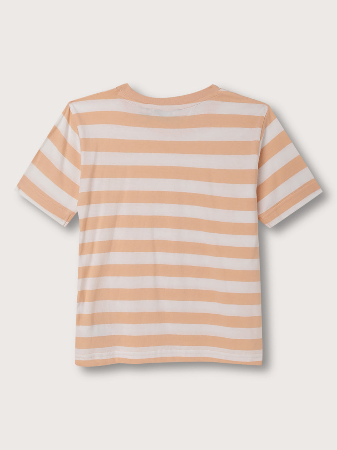 Gant Kids Peach Striped Relaxed Fit T-Shirt