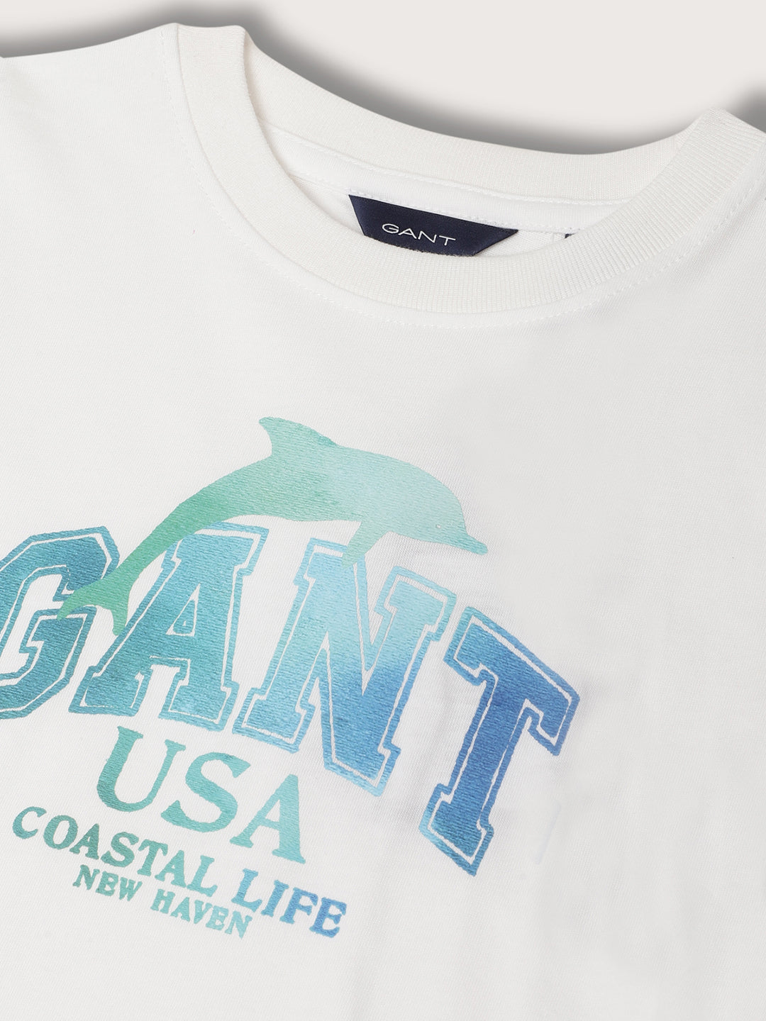 Gant Kids White Logo Relaxed Fit T-Shirt