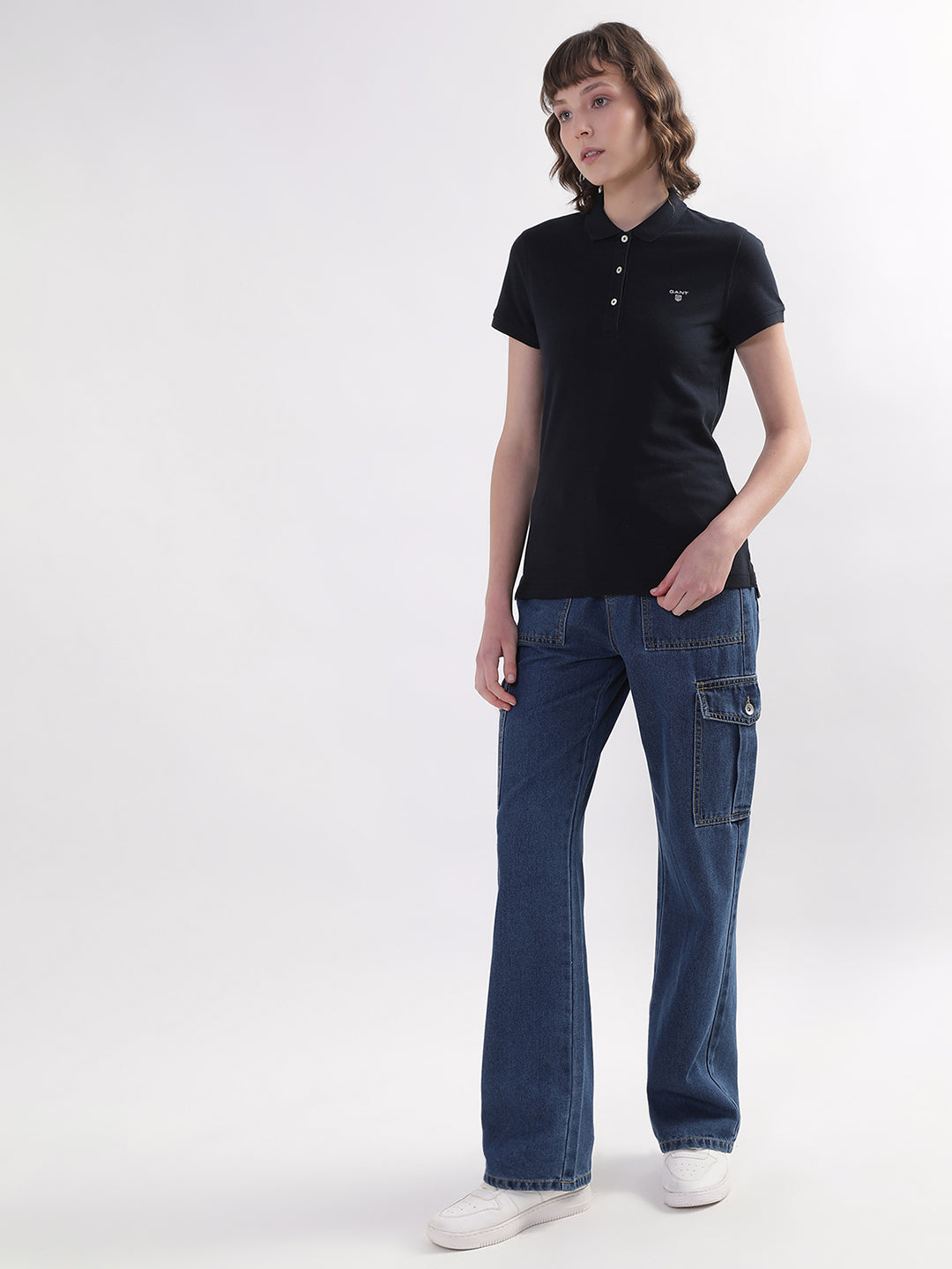 Gant Black Regular Fit Polo T-Shirt