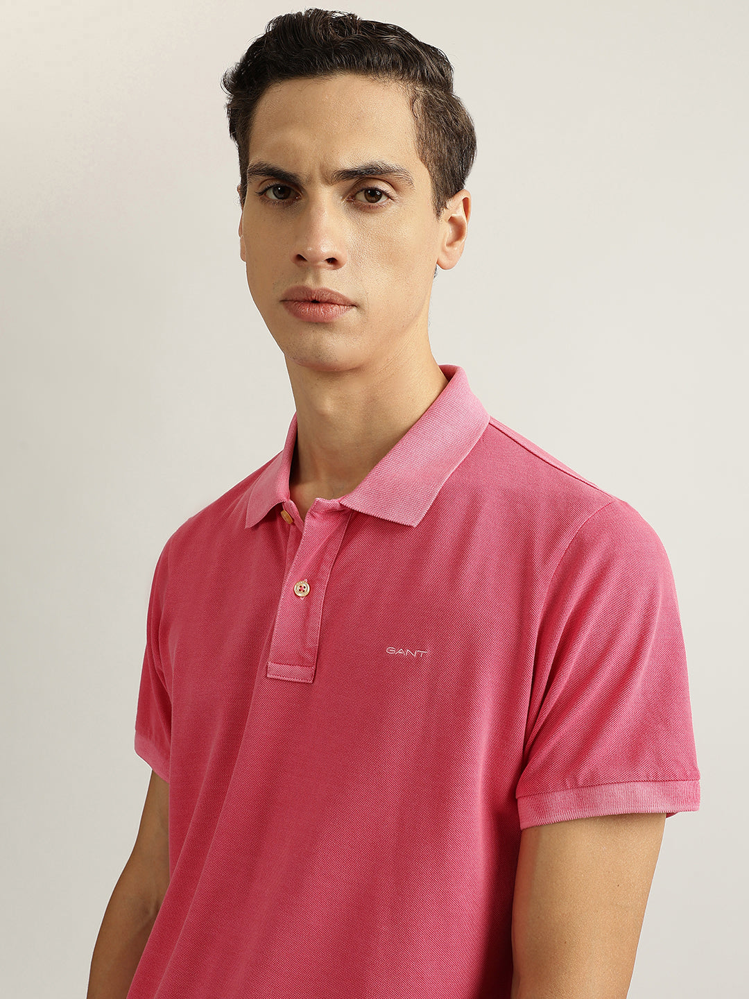 Gant Pink Sunfaded Rugger Regular Fit Pique Polo Tshirt