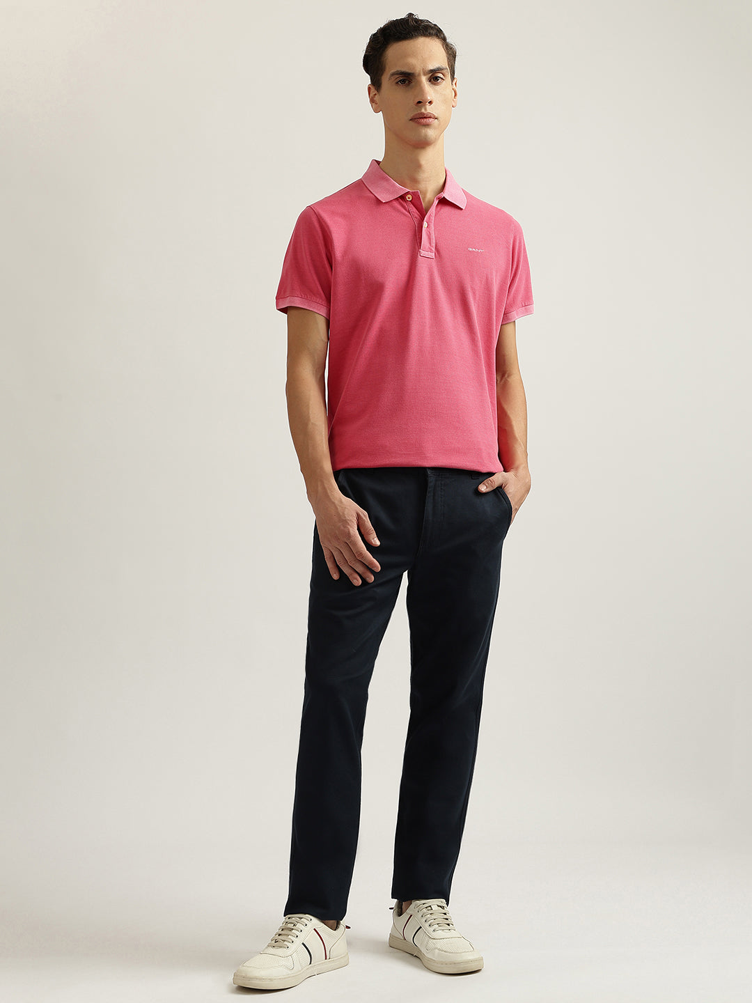 Gant Pink Sunfaded Rugger Regular Fit Pique Polo Tshirt