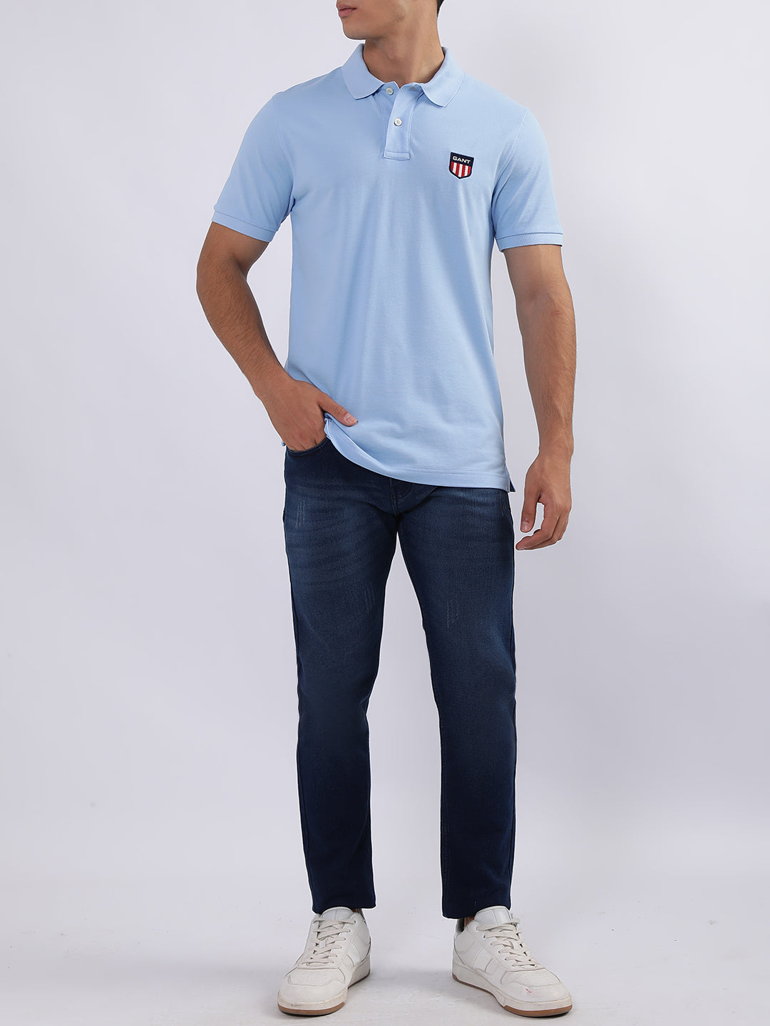 Gant Blue Regular Fit Polo T-Shirt