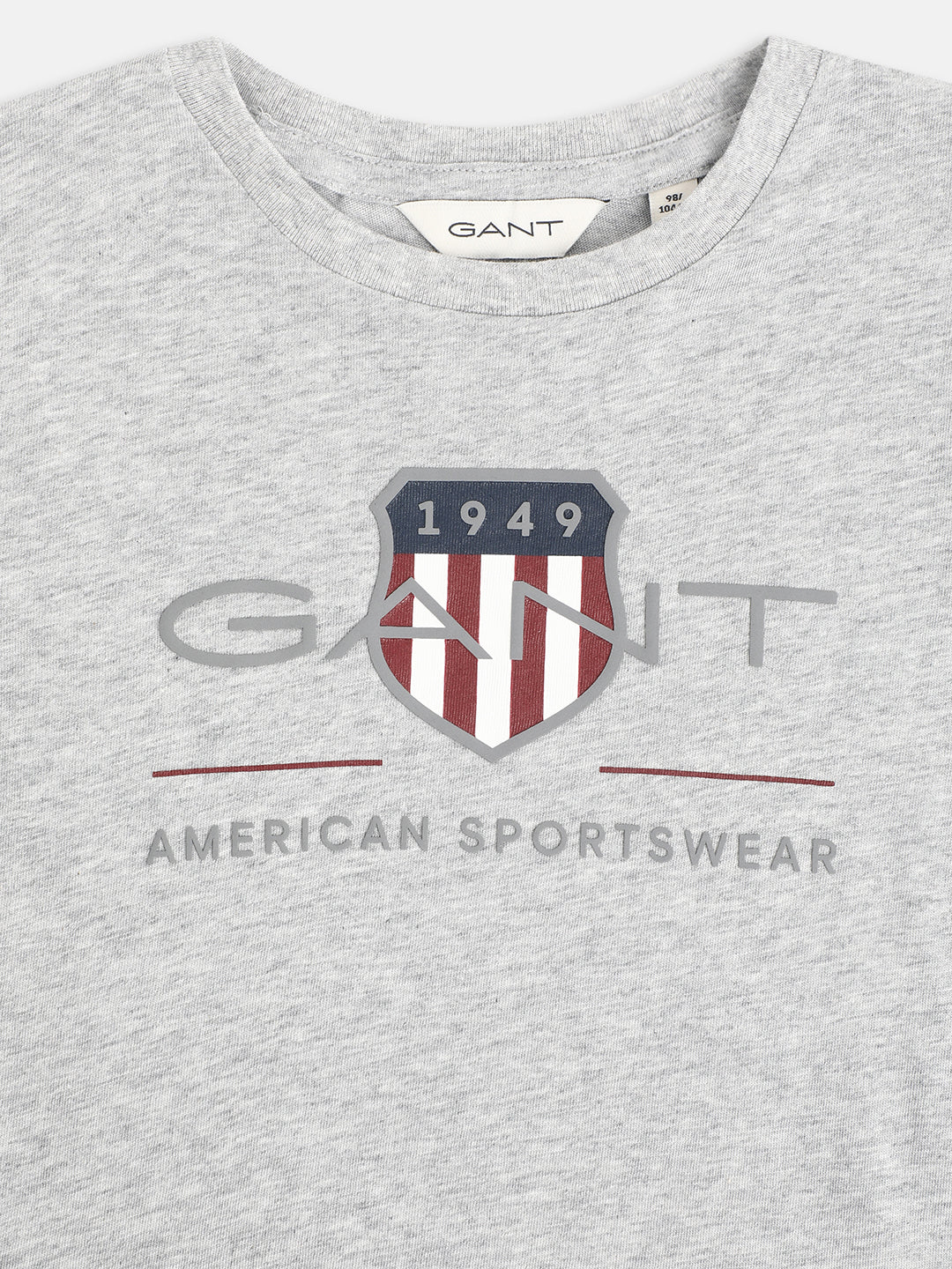 Gant Kids Grey Logo Regular Fit T-Shirt