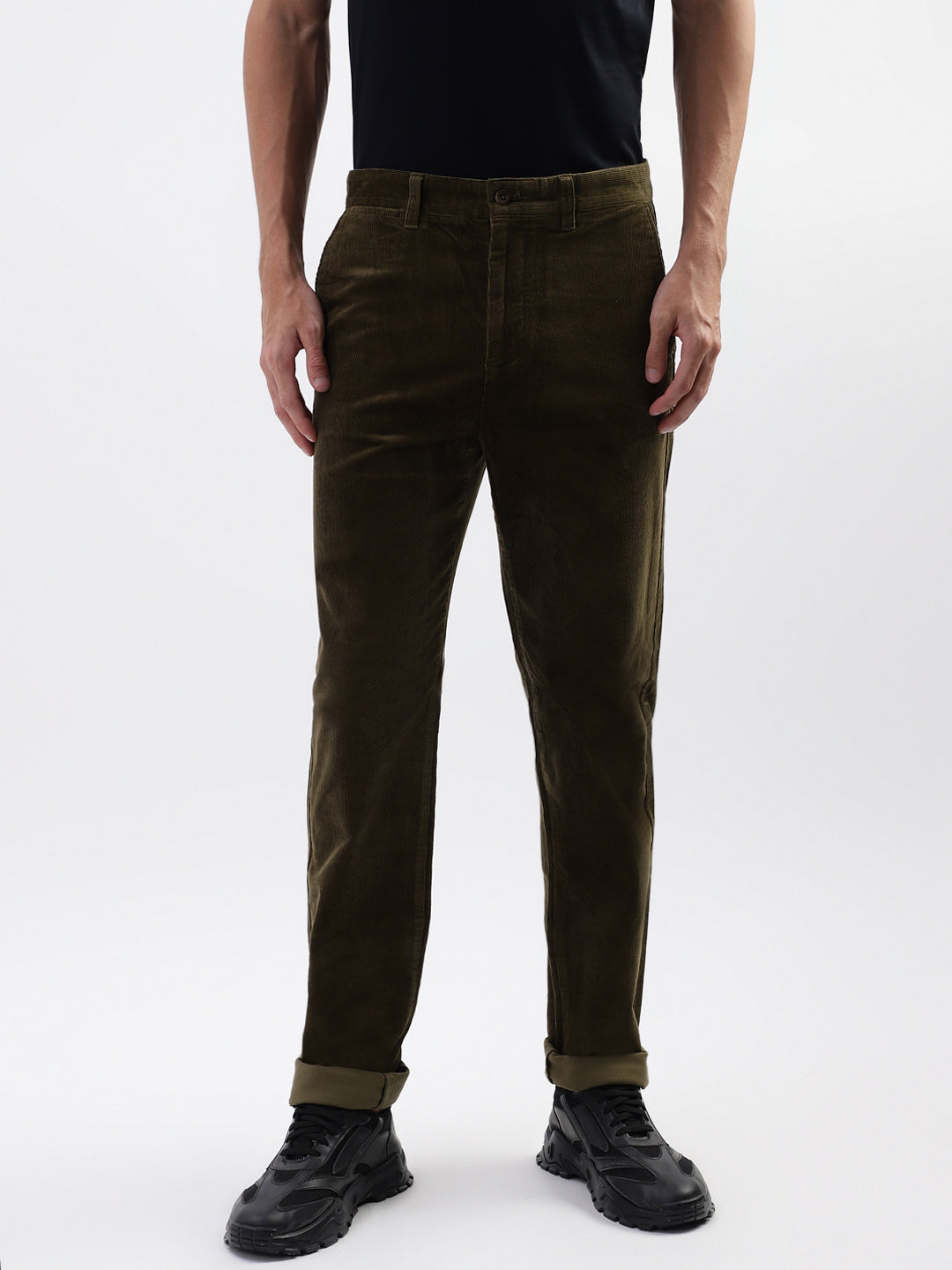 Gant Men Green Solid Regular Fit Trouser