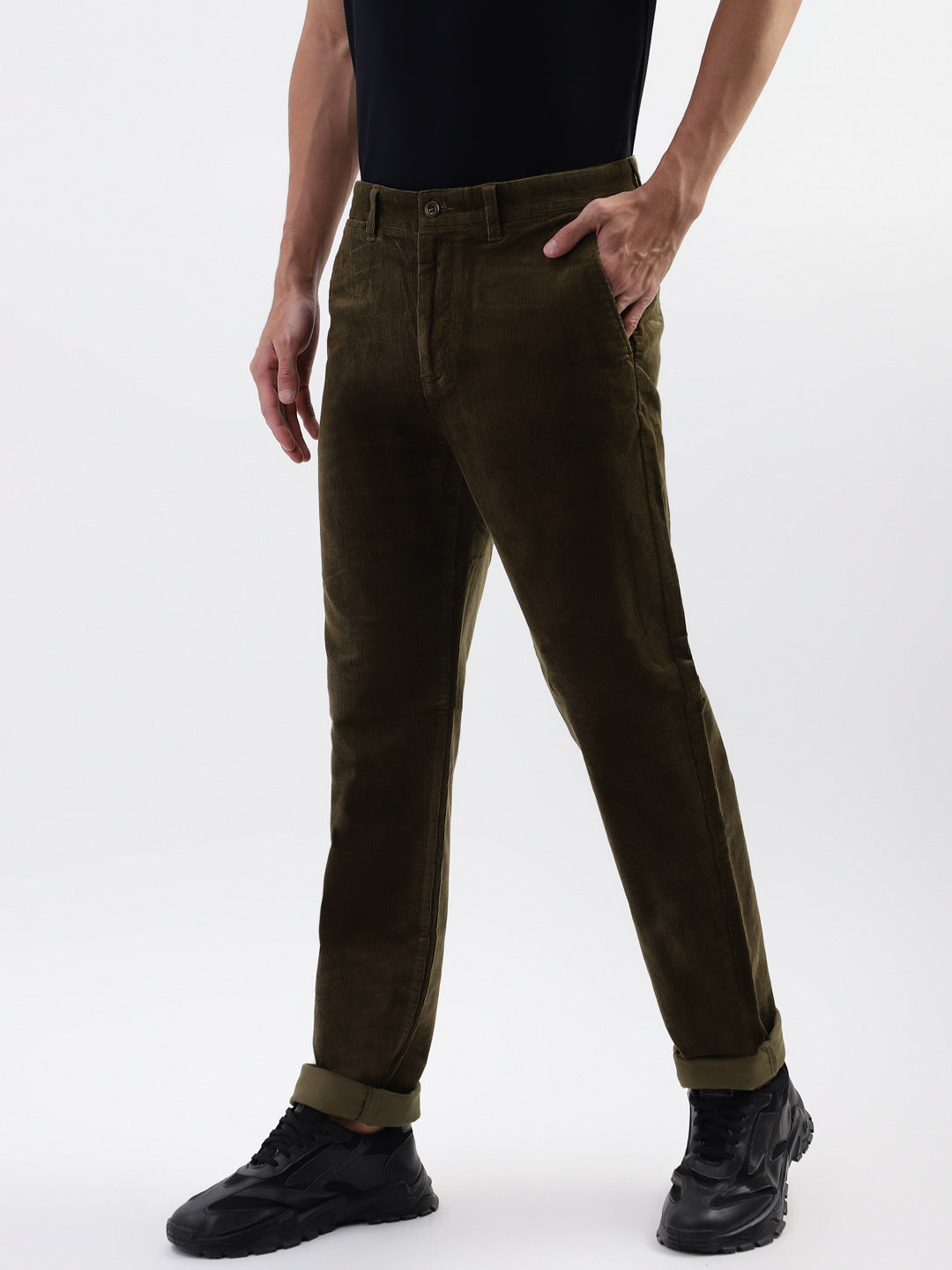 Gant Men Green Solid Regular Fit Trouser