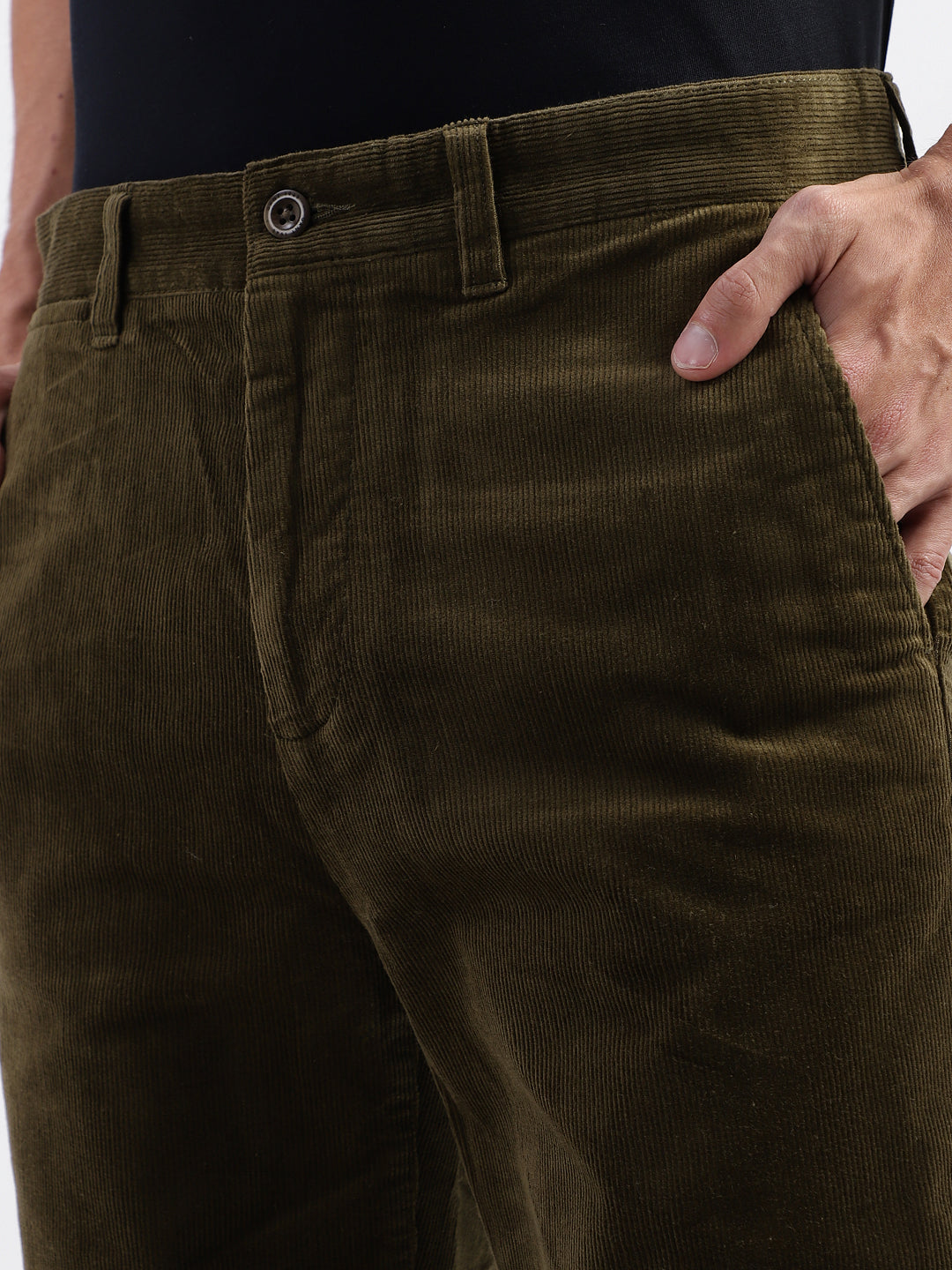 Gant Men Green Solid Regular Fit Trouser